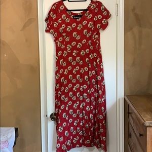 Vintage polka dot maxi dress